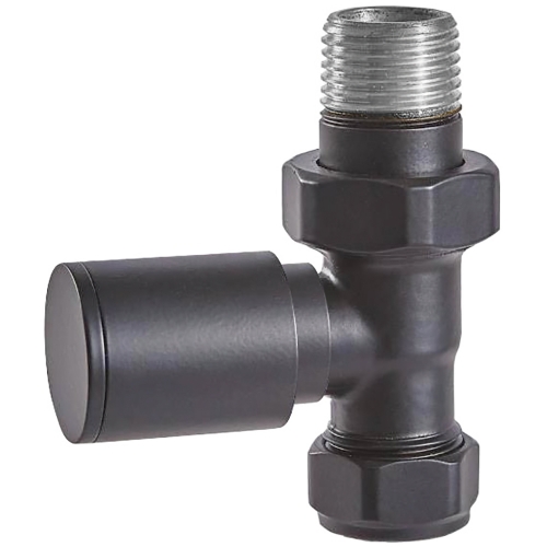 Anthracite Straight Radiator Valves