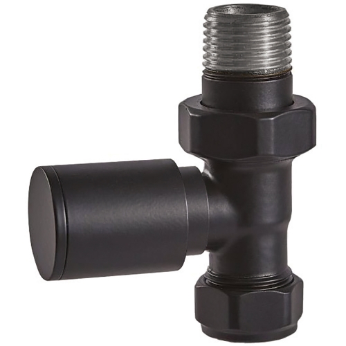 Matt Black Straight Radiator Valves