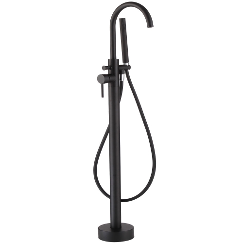 Black Freestanding Bath Shower Mixer - By Voda Design