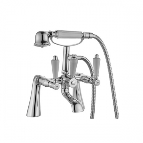 Bath Shower Mixer & Kit - Tre Mercati Victoria Bianco