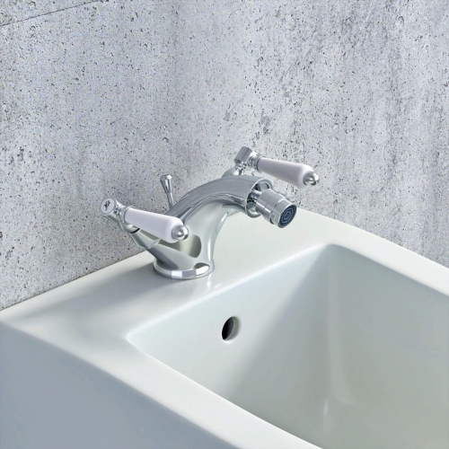 Mono Bidet Mixer With Pop Up Waste - Tre Mercati Victoria Nero