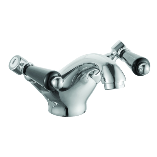 Mono Basin Mixer With Click Clack Waste - Tre Mercati Victoria Nero