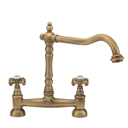 Tradition French Classic Sink Mixer - Antique Brass