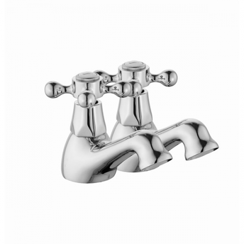 Traditional Chrome Bath Taps (Pair) - Tre Mercati Victoria