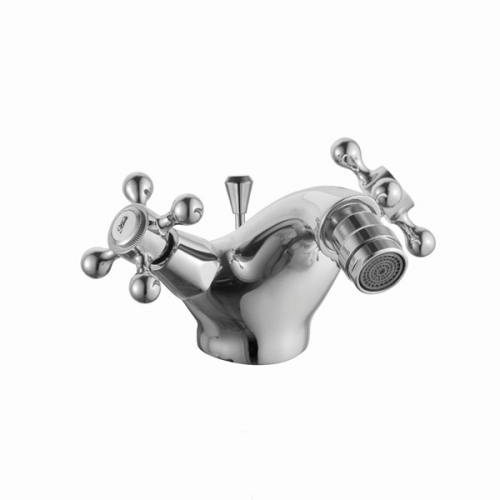 Traditional Bidet Mixer Chrome - Pop Up Waste