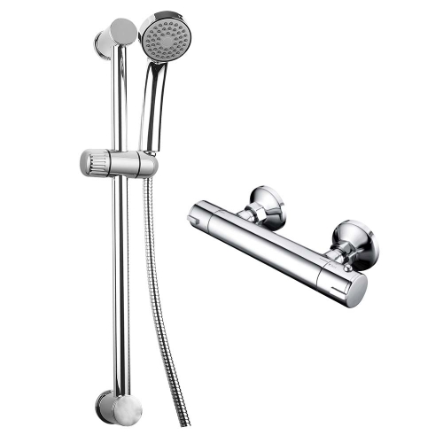 Erne Round Exposed Bar Valve Shower Set - By Voda Design