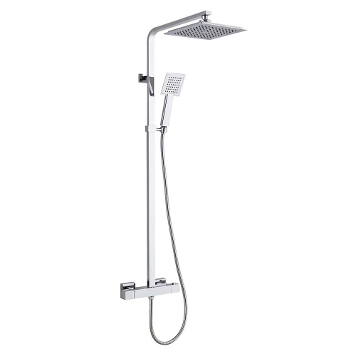 Severn Square Exposed Adjustable Thermostatic Shower - By Voda Design