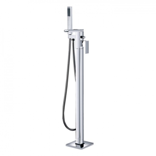 Modern Waterfall Floorstanding Bath Shower Mixer - Chrome