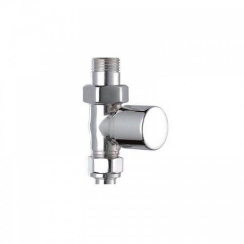 Chrome Straight Loco Radiator Valves (Pair) by Voda Design