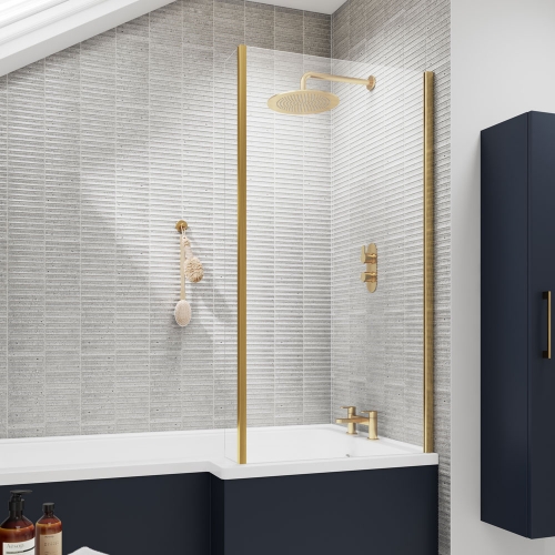 Square Bath Screen With Fixed Return - V-NSBS28