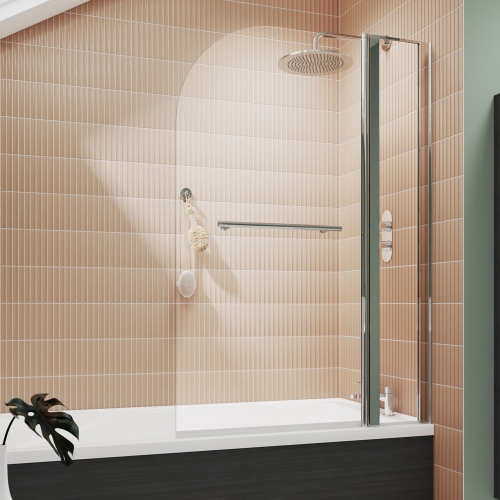 Round Bath Screen Fixed Panel & Rail - V-NSSR2