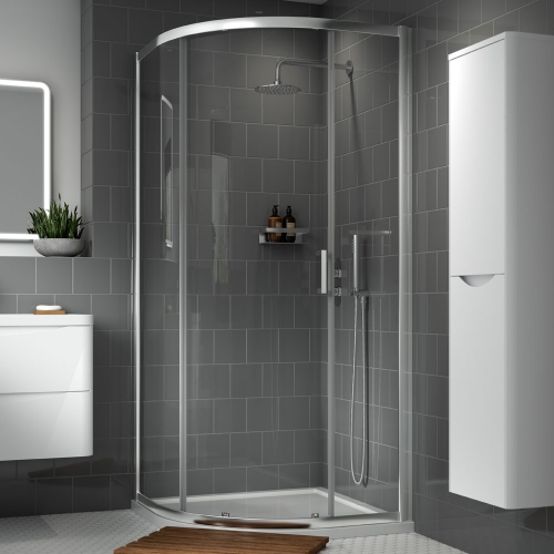 1900mm x 900mm Single Entry Quadrant - Chrome - V-SING9E1-6