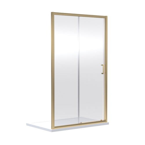 1900 x 1100mm Sliding Shower Door - Brushed Brass - V-SLID11BB-6