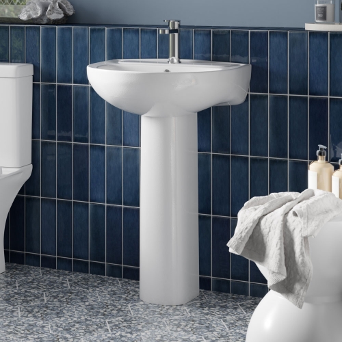 550mm Basin & Pedestal - VBAS012