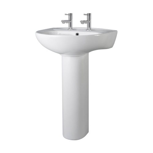 550mm 2TH Basin & Pedestal - VBAS013