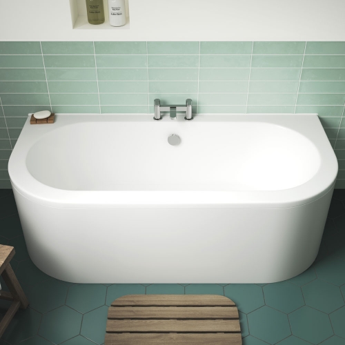 Curved Back To Wall Bath & Panel - VBATH001