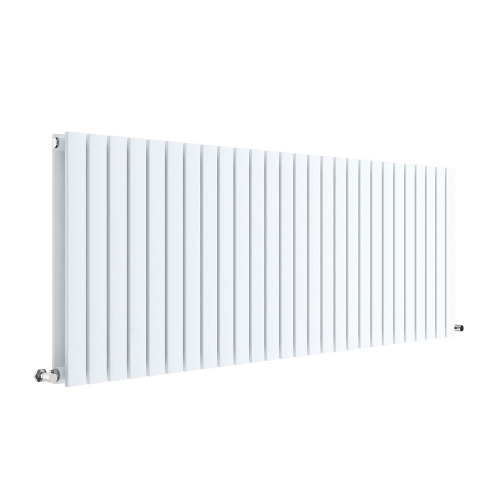 Horizontal Double Panel Radiator 600 x 1572 - Satin White - VHEA041