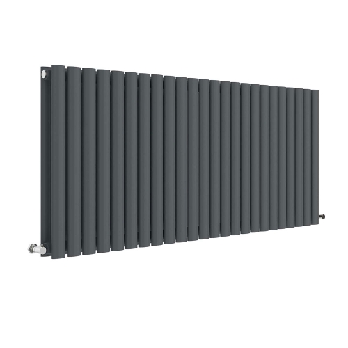 Horizontal Double Panel Radiator 600 x 1398 - Anthracite - VHEA024