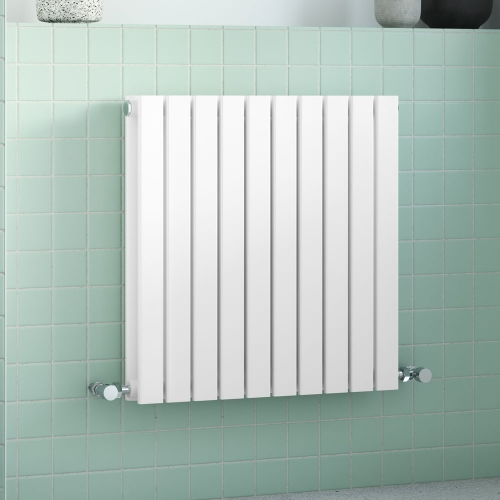 Horizontal Double Panel Radiator 600 x 586 - Satin White - VHEA038