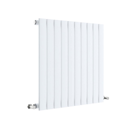 Horizontal Single Panel Radiator 600 x 586 - Satin White - VHEA066
