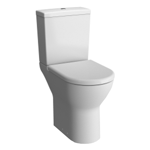 VitrA S50 Comfort Height Close Coupled WC Pan and Cistern with Open Back Standard Seat 