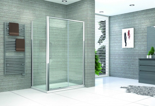 Framed Sliding Shower Door - Kaso 8 by Voda Design (8mm Thick)