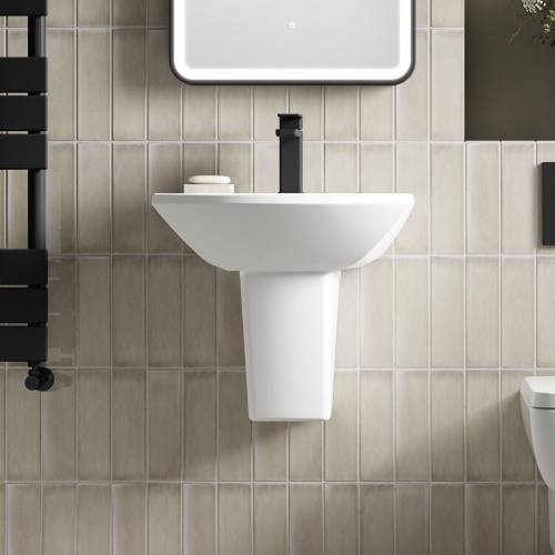 500mm Basin & Semi Pedestal-VSEMI9