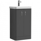 Grey 500mm 2 Door Vanity Unit & Basin