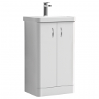 500mm Floor Standing 2 Door Vanity Unit - White