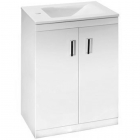 550mm White Floor Standing 2 Door Vanity Unit & Basin