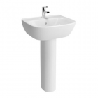 VitrA Zentrum 600mm 1 Tap Hole Washbasin With Full Pedestal