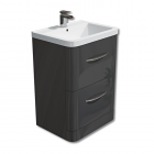 Lux 600mm Floor Standing Vanity Basin Unit Grey