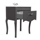 Synergy Paris 600mm Black Vanity Unit with Ceramic Basin