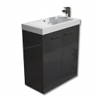 Evora 700mm Floor Standing Vanity Unit - Grey