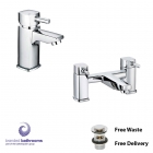 Tap Set Albany Mono Basin Mixer, Bath Filler - Free Waste