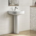 500mm Modern 1 Tap Hole Basin And Pedestal