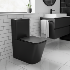 Black Rimless Close Coupled Toilet (Pan, Cistern & Seat)