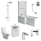 L Shape Shower Bath Suite Inc. Vanity Unit - KASS