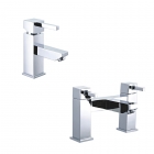 Chrome Mono Basin & Bath Filler Pack - Finsbury