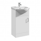 White Gloss 450mm Floorstanding Vanity Unit and Basin - Blanco By Voda Design