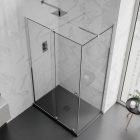 1200mm 8mm Sliding Door Enclosure With Side Panel - Rolla 8 Aquadart