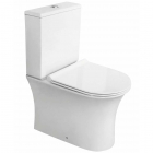Close Coupled Rimless Open Back Toilet, Cistern & Seat - F10 By Voda Design