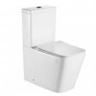 Square Rimless Close Coupled Pan, Cistern & Seat