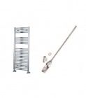 Thermostatic Straight Chrome Electric Towel Rail