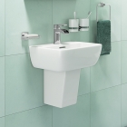 420mm 1 Tap Hole Basin & Semi Pedestal - R10 By Voda Design