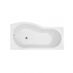 P Shape Shower Bath ONLY - Made In UK, Zane P By Voda Design