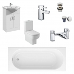 Complete Standard Bathroom Suite - Blanco