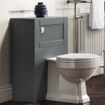Grey Traditional BTW Furniture Unit inc Concealed Cistern & Back To Wall Toilet with Seat