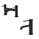 Black Basin Mono Mixer & Bath Filler Tap - Bathshop321