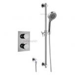 Round Thermostatic Shower Set with Adjustable Rail